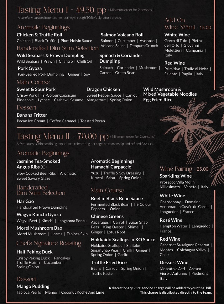 Tasting Menu - TORA Malta